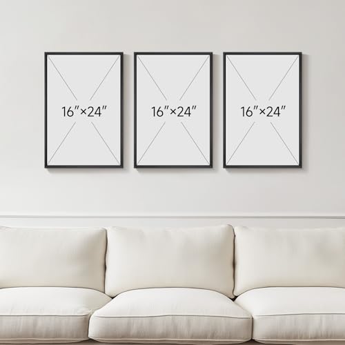 Framed Modern Minimalist Neutral Abstract Wall Art (3 Count)