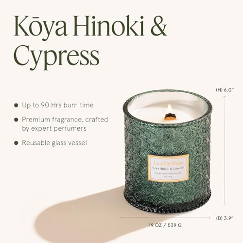 Pine & Hinoki Cypress Scented Candles for Home