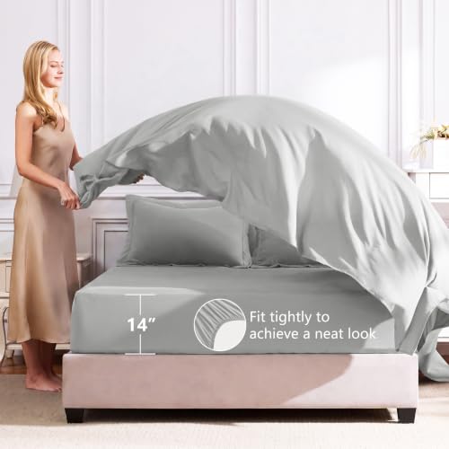 King Size Comforter Set Light Grey
