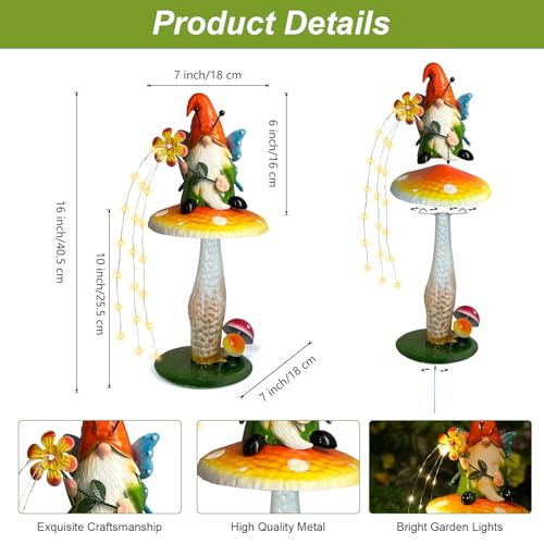 Solar Garden Gnome Figurine