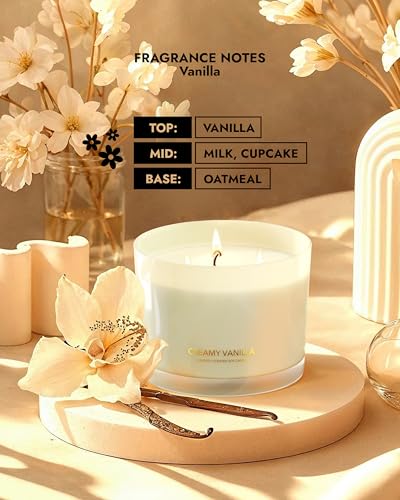 Creamy Vanilla Scented Candles