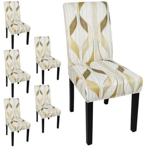 Pattern Chair Covers for Dining Room Set of 6