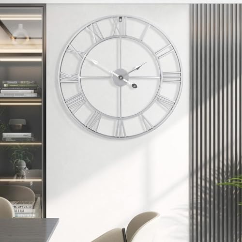 Large Wall Clock for Living Room Decor Silent Non