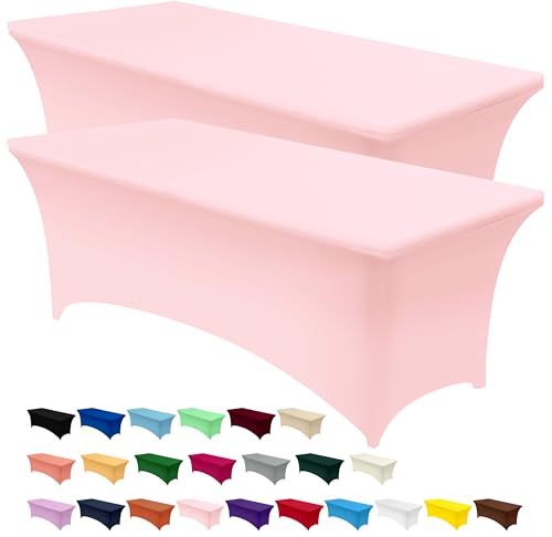 Spandex Table Cloth 2 Pack [8FT (2 Count)