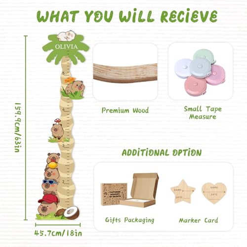 Custom Wood Kids Wall Height Chart