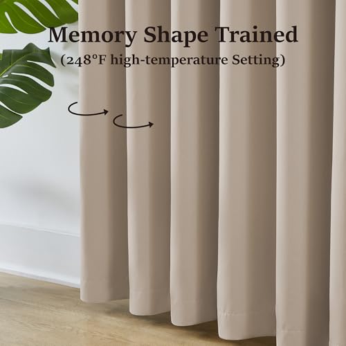 Extra Wide Pinch Pleat Blackout Curtains Drapes 90 Inches Long (2 Count)