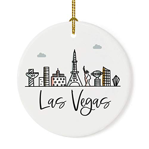 Round Ceramic Porcelain Christmas Tree Ornament Keepsake Gift
