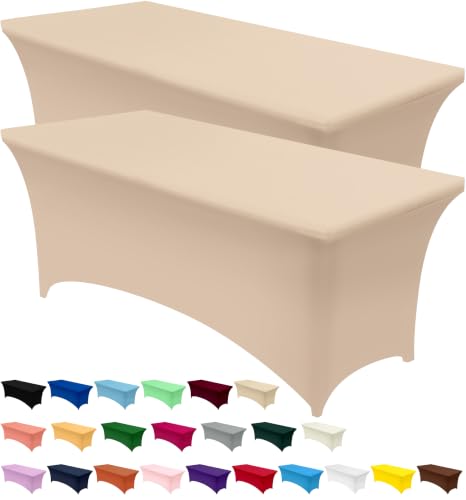 Spandex Table Cloth 2 Pack [8FT (2 Count)