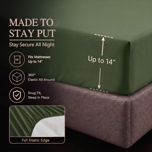 Oversized Queen Comforter Set Olive Green