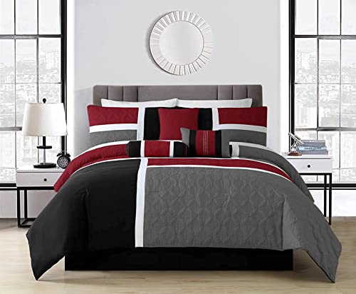 7 Piece Quilted Patchwork Comforter Set