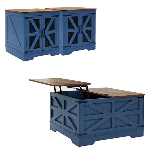 Farmhouse Coffee Table and End Table Sets of 3 (3 Count)