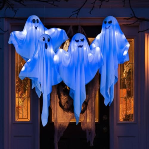 4 Pack Halloween Hanging Ghost Decorations