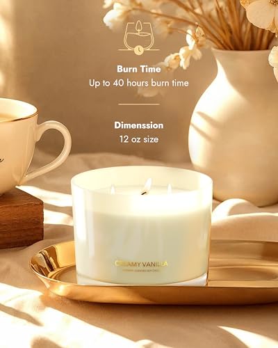 Creamy Vanilla Scented Candles