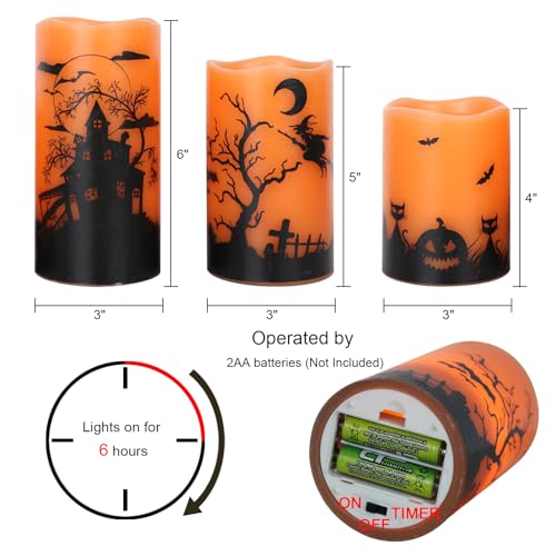 Halloween Candles with Timer (3 Count)
