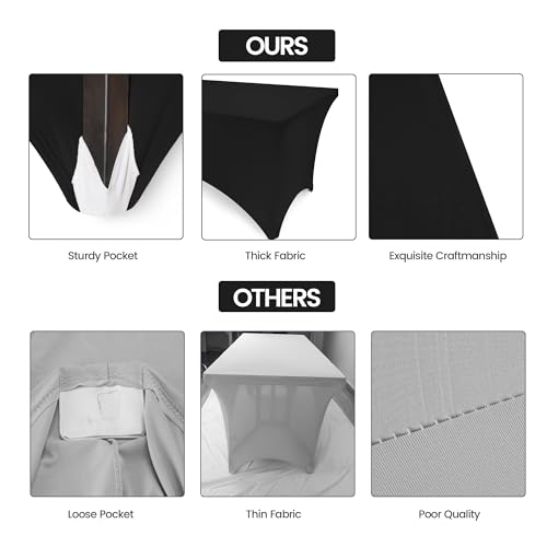 Bulk 10 Pack 8Ft Tablecloths for Hotels & Events (10 Count)