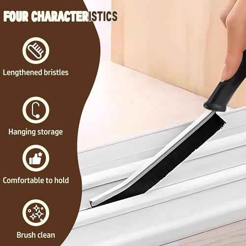 3Pcs Crevice Cleaning Brush Tool Grout Brush Cleaning Supplies (3 Count)