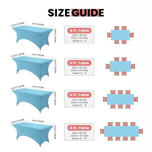 Spandex Table Cloth 1 Pack [6FT