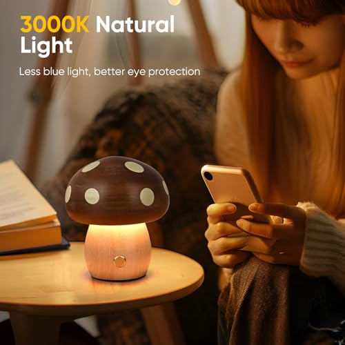 Wood Mushroom Lamp