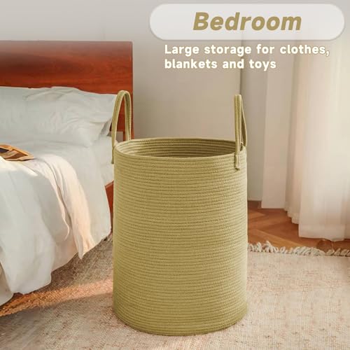 60L Cotton Rope Laundry Basket Hamper