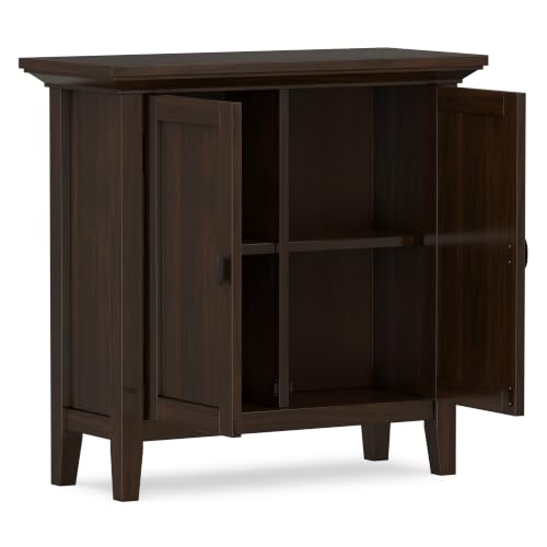 Redmond 32" Wide Solid Wood Cabinet in Brunette Brown