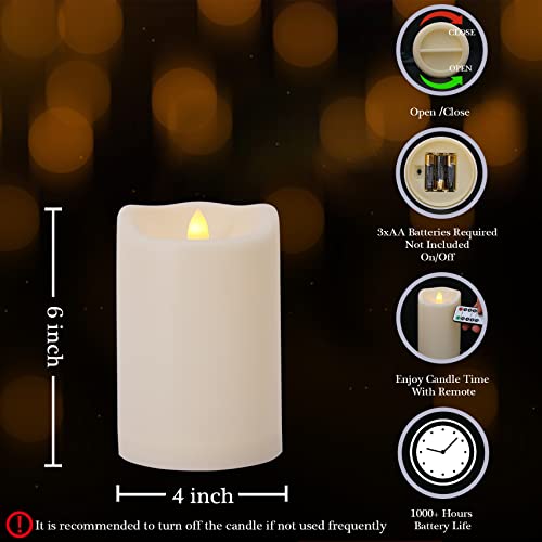 Large Outdoor Waterproof Flameless Candles with Remote and Timers