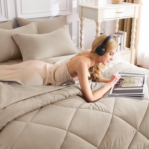 King Size Comforter Set Wheat