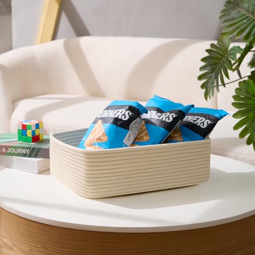 Large Shallow Organizing Baskets 15x11x5.1 Inches (3 Count)