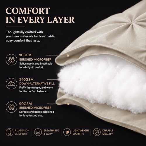 Oversized King Comforter Set Beige