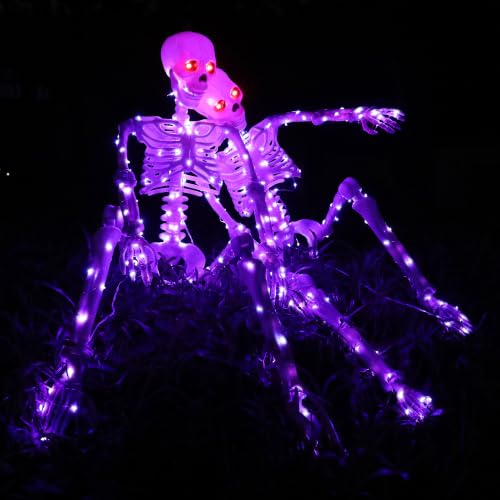 Halloween Decorations Outdoor Skeletons Set (Purple)