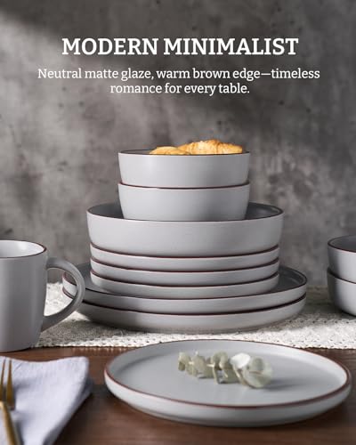 Mercury 24 Piece Stoneware Plates and Bowls