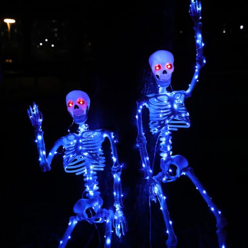 Halloween Decorations Outdoor Skeletons Set (Blue)