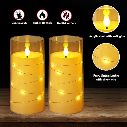 3"x6"Flickering Flameless Candles (2 Count)