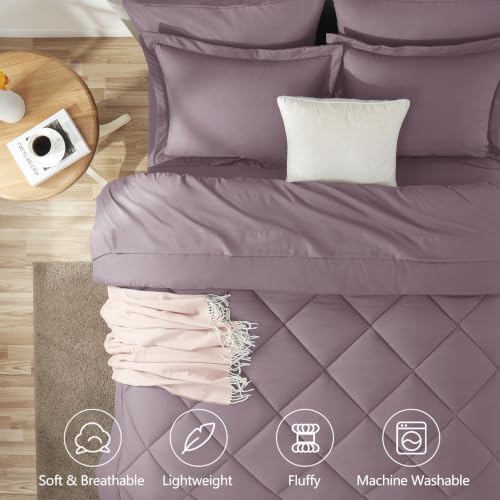 King Size Comforter Set Dusty Purple