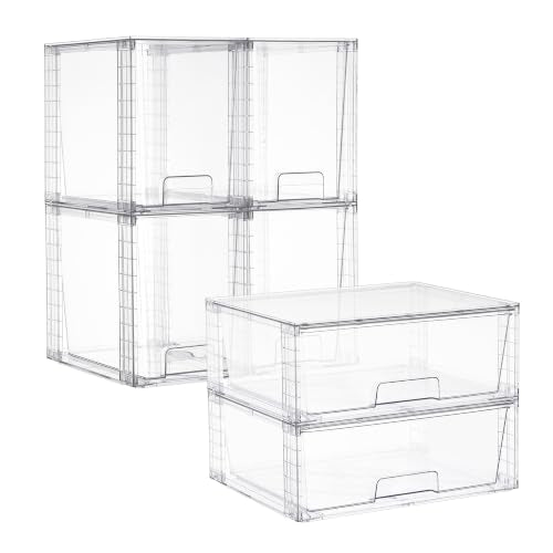 Clear Stackable Storage Drawers (6 Count)