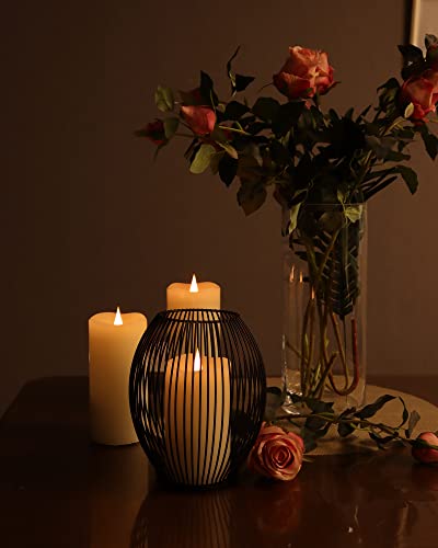 Flickering Flameless Candles with 3D Moving Flame Set of 3 (3 Count)