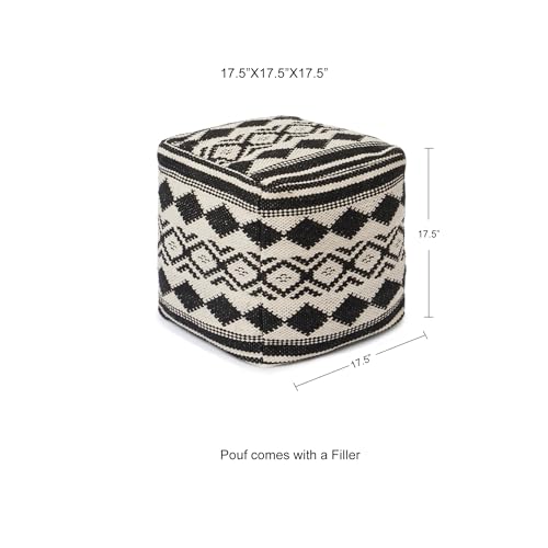 Pouf with Filler Cube Bean Bag Pouffe