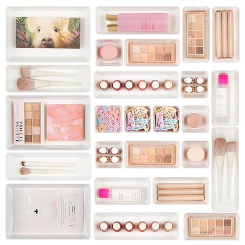 25 Pack Plastic Drawer Organizers with Non (25 Count)
