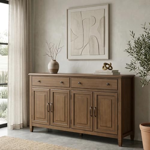 Connaught 67" Sideboard in Rustic Natural Aged Brown