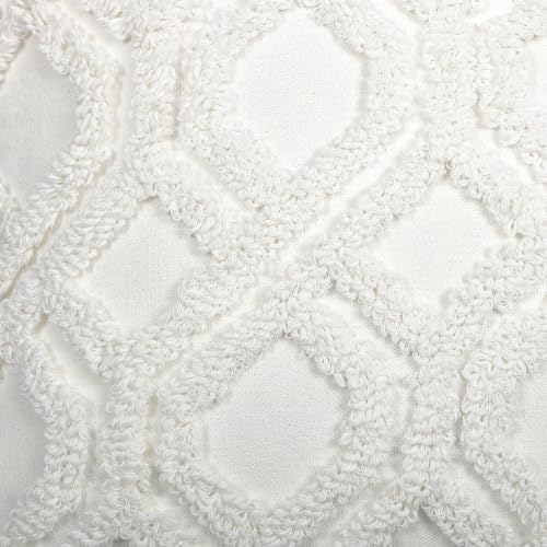 Boho Pillow Covers 18X18 Inch Boho Tufted Throw Pillow Covers Decorative Tassels Cushion Cover Farmhouse Pillow Case for Couch Sofa Bed Living Room Bedroom