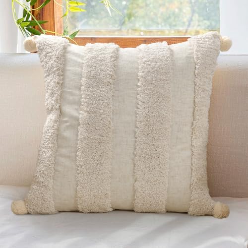 Boho Throw Pillow Covers 18*18 Tufted Home Decorations for Couch