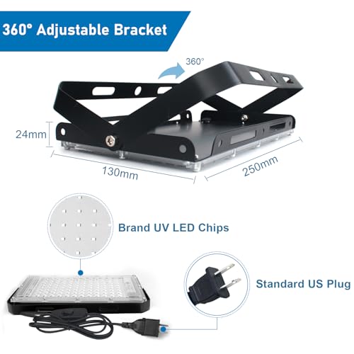 2 Pack 100W UV Black Light (2 Count)