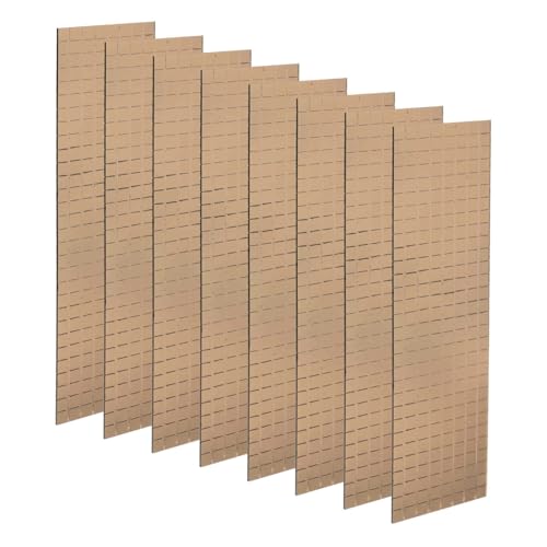 8 Sheet 3840 Pieces Self Adhesive Mirror Mosaic Tiles 5x5mm Small Square Mirror Tiles Sticker Disco Ball Stickers Mini Glass Tiles for DIY Craft Party Home Decoration (3840 Count)