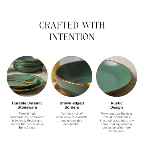 Brasa Modern Stoneware 16 Piece Dinnerware Sets (16 Count)