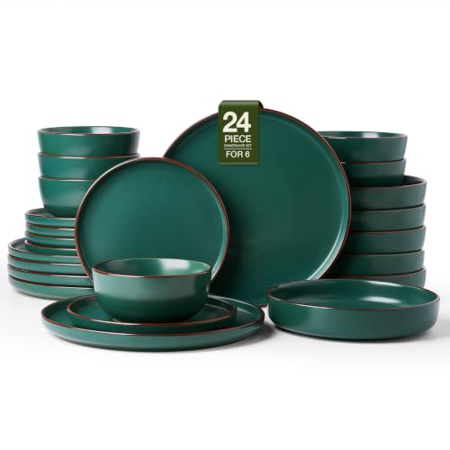 Mercury 24 Piece Stoneware Plates and Bowls