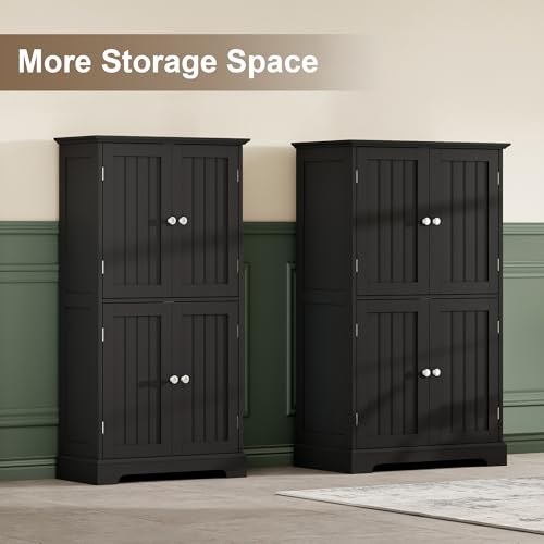 Bathroom Floor Cabinet with Adjustable Shelves