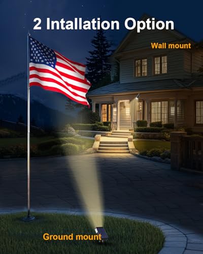2 Pack Solar Spot Lights Outdoor Waterproof