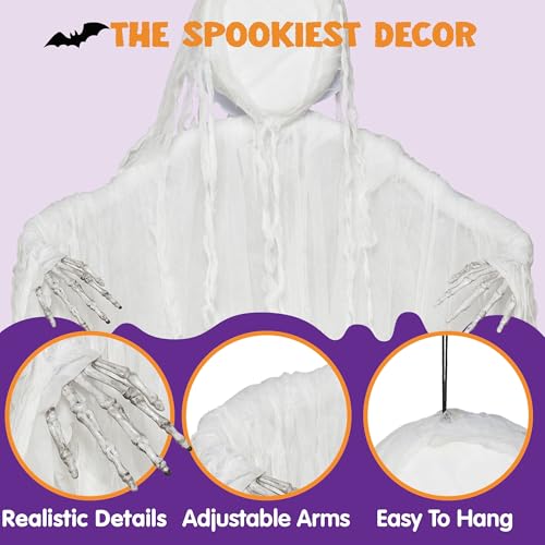 63” Halloween Hanging Ghost Decorations Outdoor