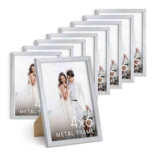 4x6 Silver Metal Picture Frames