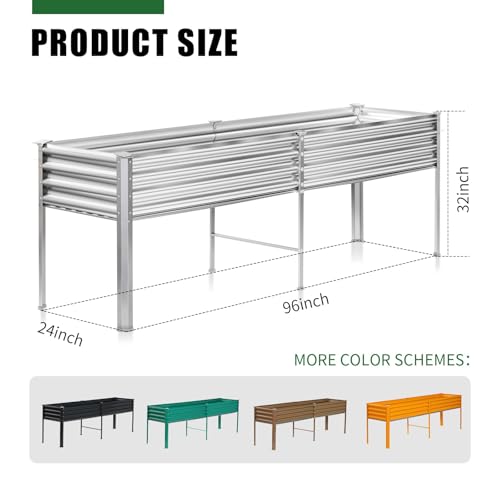 Galvanized Raised Garden Bed with Legs