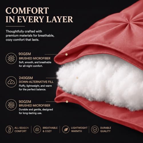 Queen Comforter Set Coral